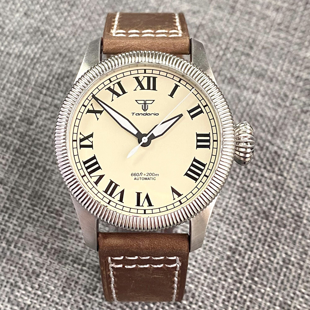 20ATM Diver Fluted 39mm Roman Mark NH35A PT5000 Auto Men’s Watch Sapphire Glass