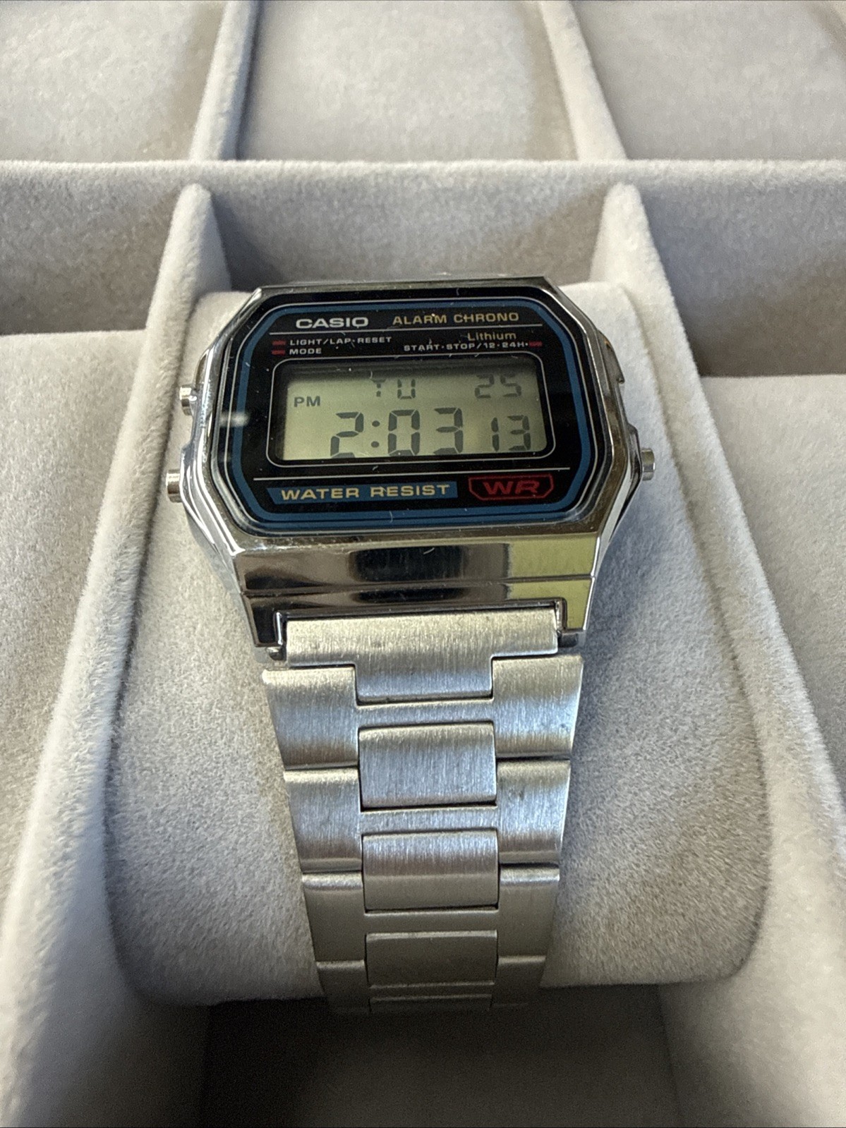 Casio A158WA-1, 7 Year Battery Classic Chronograph Watch, Alarm, Date, NEW (4)