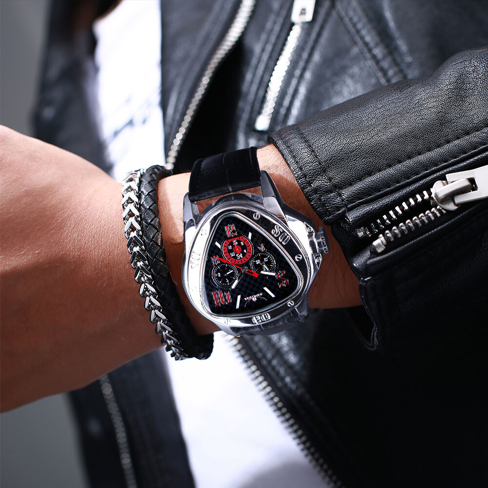 JARAGAR Geometric Triangle Men’s Sports Watch Automatic Mechanical Wrist Watches