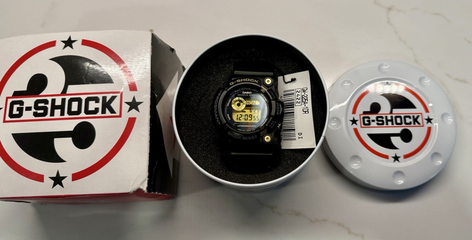 Casio G-SHOCK Frogman GW-225A-1DR Tough Solar 200m Diver Digital Box