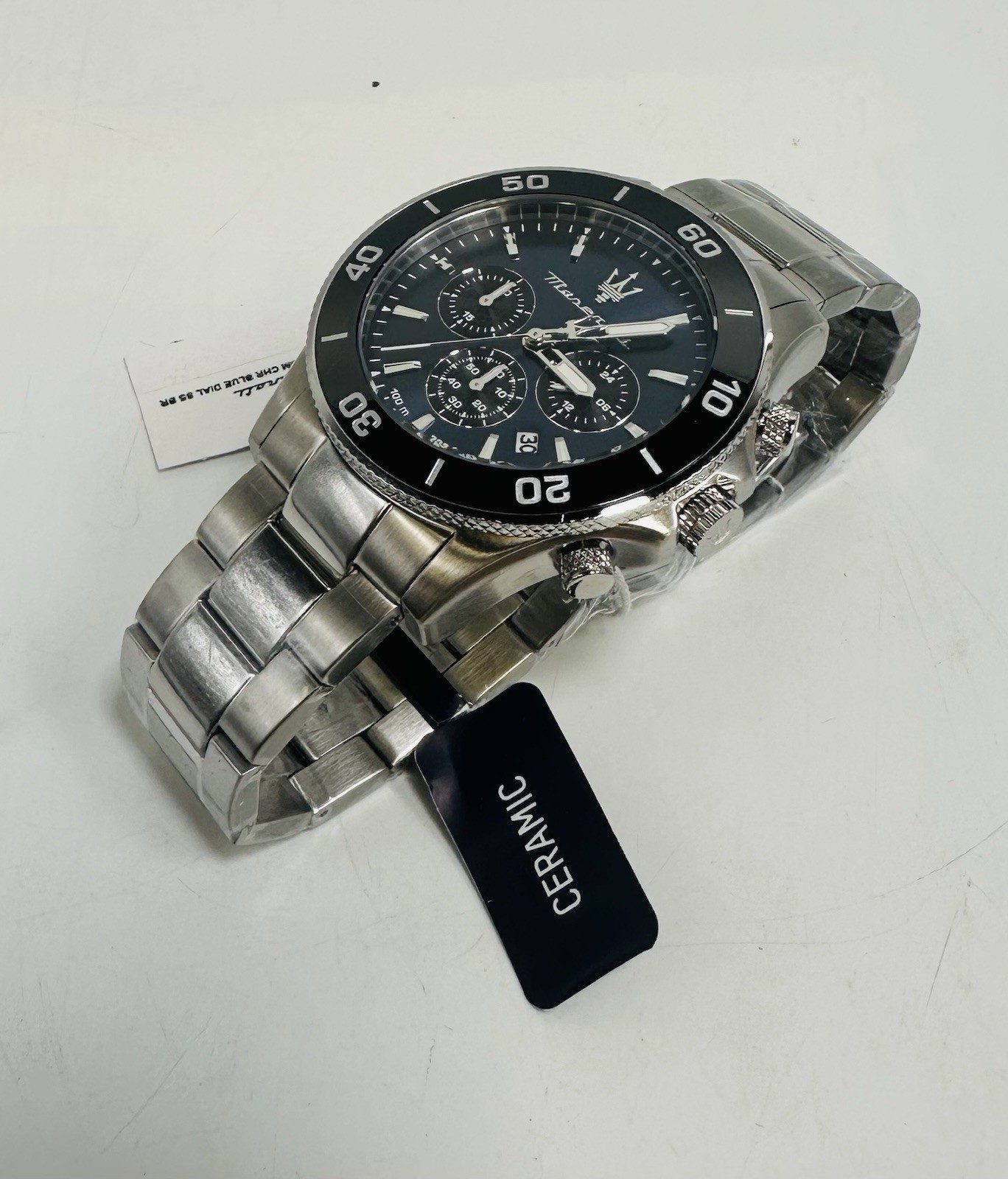 Maserati Men’s Competizione Watch 43mm Blue Dial Stainless Steel *NEW with Tag*