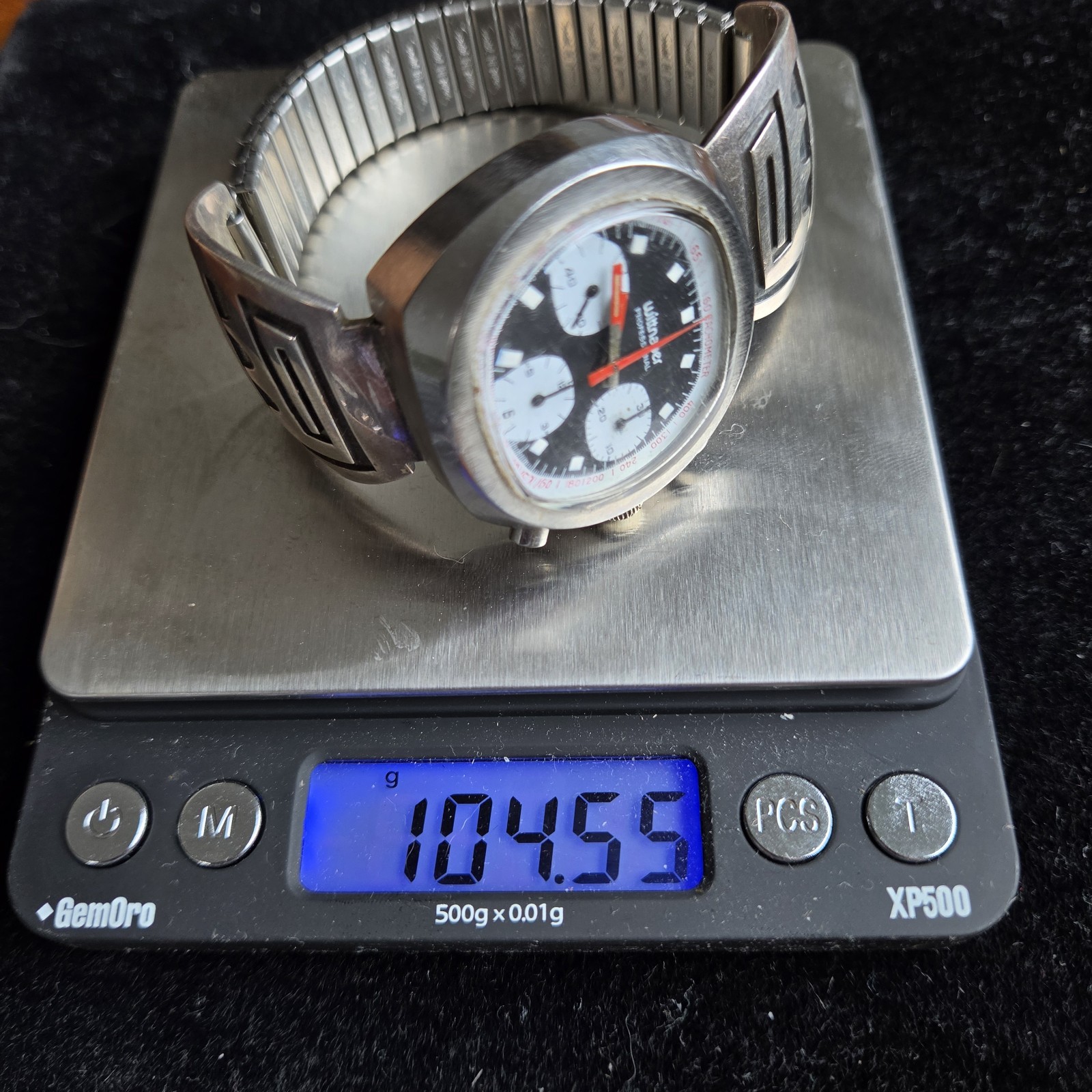Wittnauer 5010 Vintage 60s-70s Manual Chronograph Sterling Band Men’s Watch