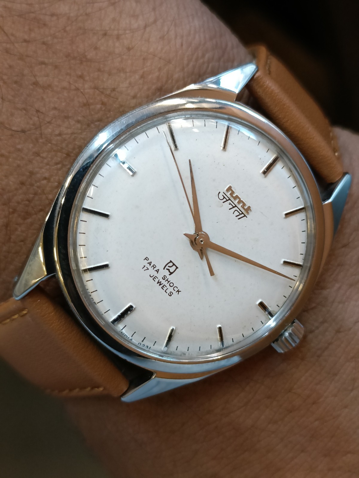 ORIGINAL HMT JANATA 17J WINDING WHITE DIAL 0231 INDIA MEN’S WORKING CONDITION