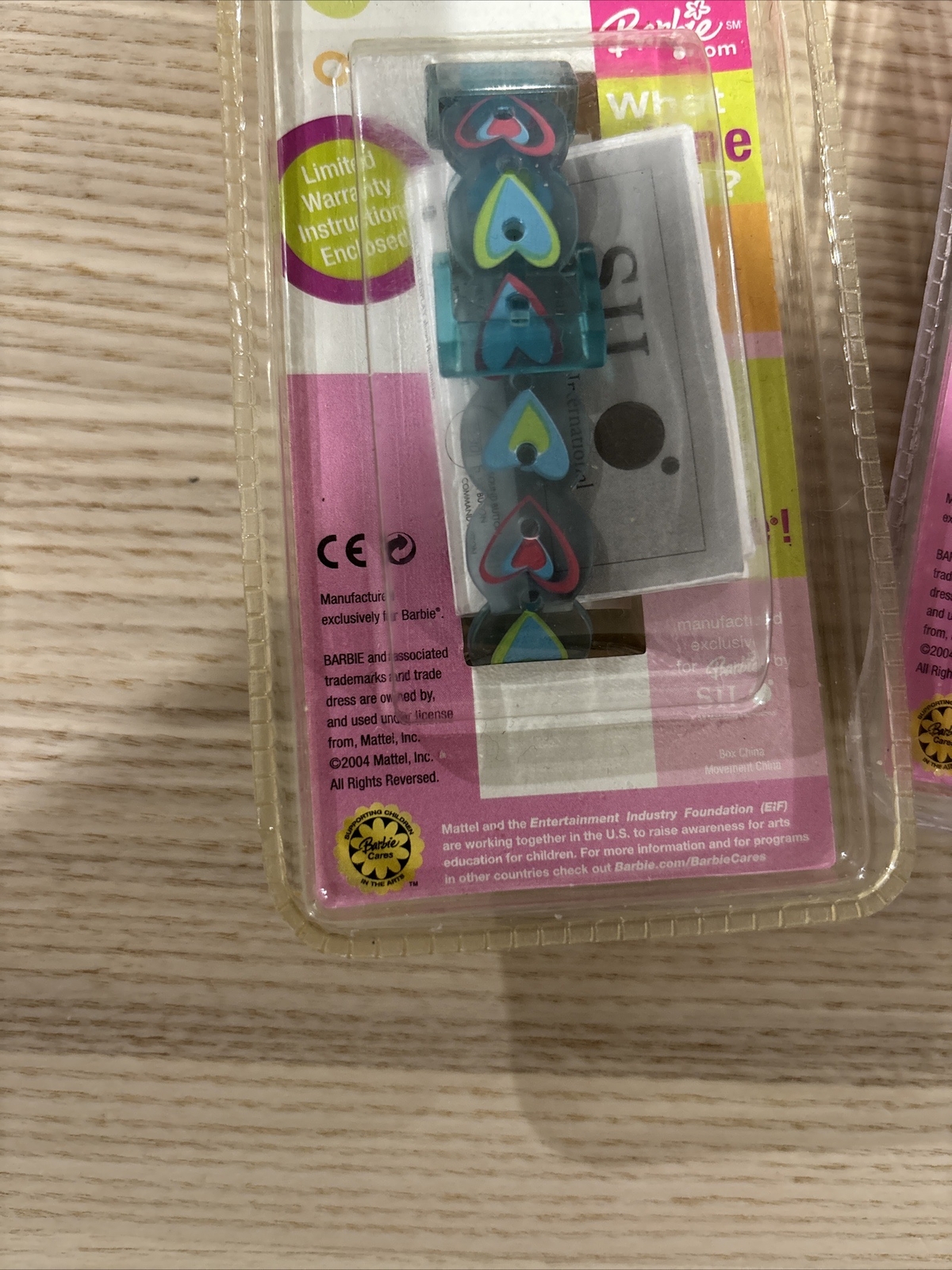 Barbie Blue & Purple Plastic Digital Watch by SII Interchangeable Faces Set Of 2