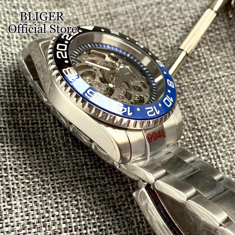 40mm NH70 Automatic Movement Diving Watch For Men 20ATM Waterproof Glass Back