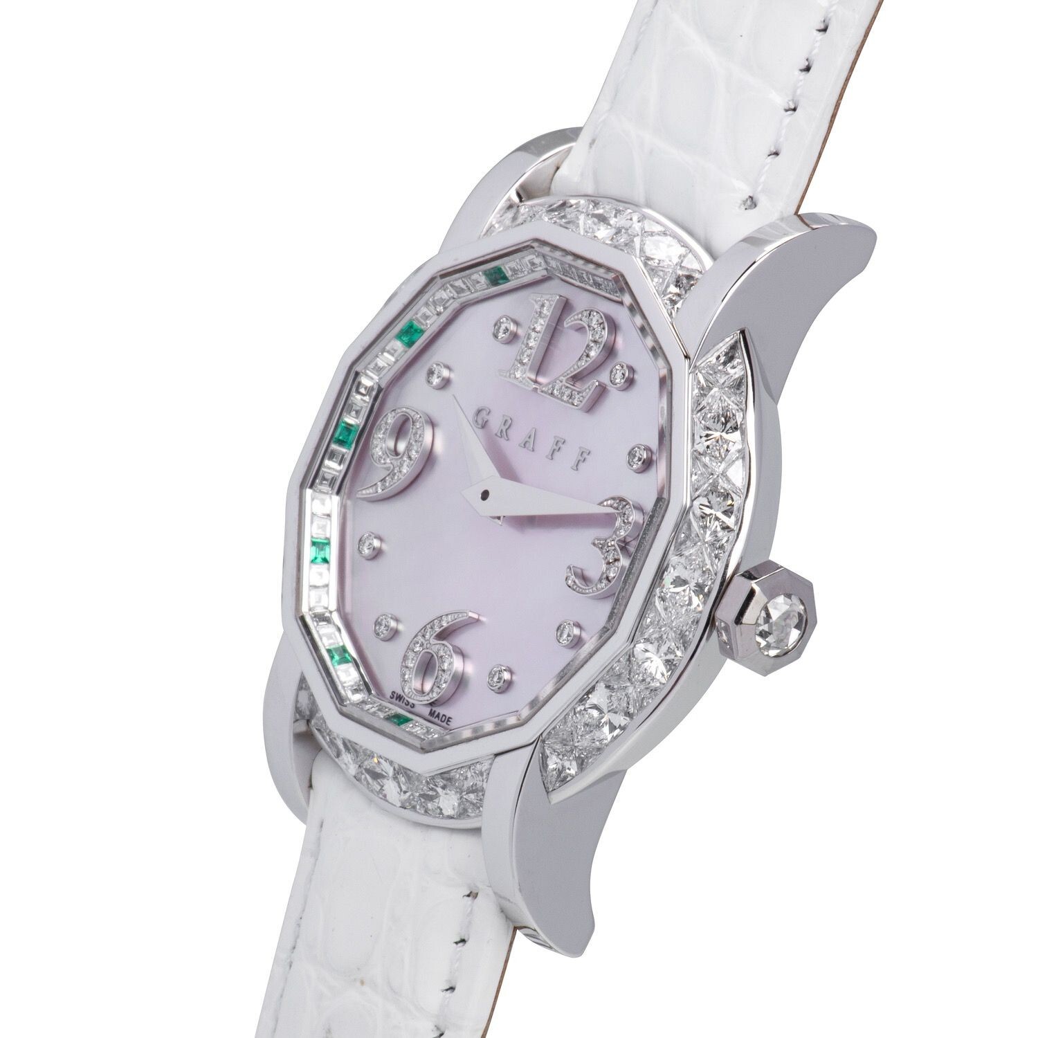 Graff Ladies White Gold 38mm Diamond Case Watch GS38WGDMPPL