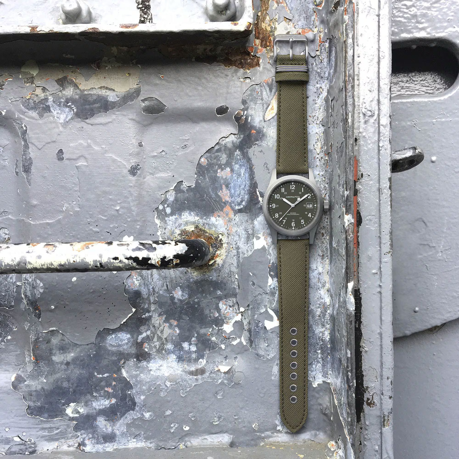 New Hamilton Khaki Field Mechanical Green Dial 38mm Swiss Watch H69439363