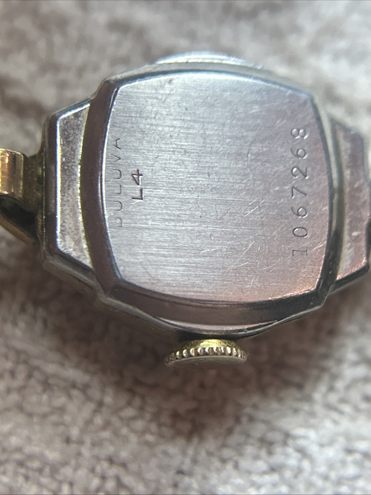 Bulova 1954 Ladies 16mm Cocktail Watch 10K Gold Filled Swiss Ticking /Band Broke