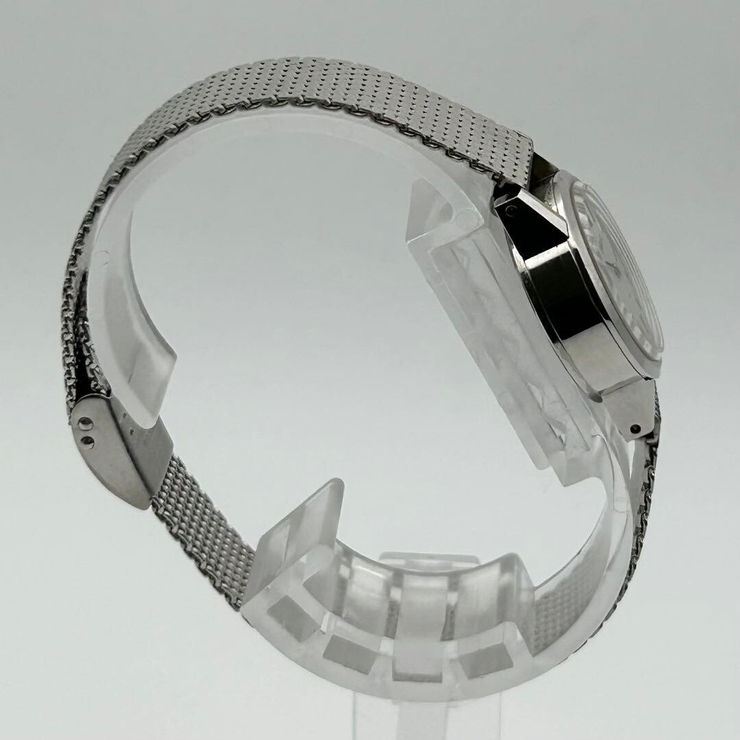 SEIKO 1120-0060 Vintage Womens Manual Wind Silver Sunray Dress Watch 21mm
