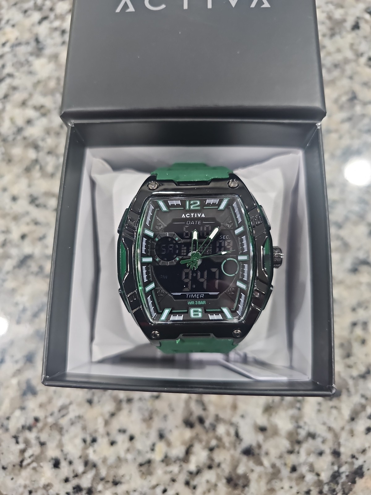 Retail $99.00 Activa X Invicta Digital Men’s Watch – 50mm. Army Green ACW8131003