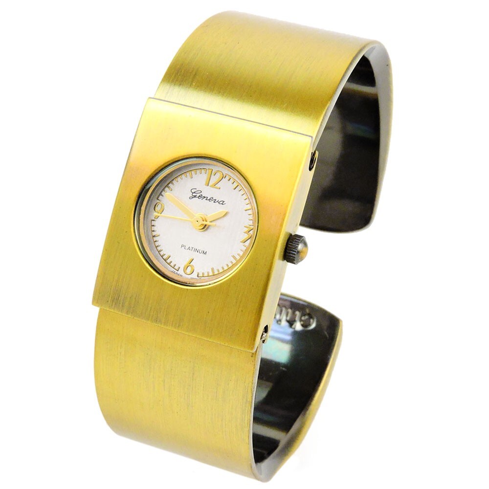 Brass Small Size Brushed Finish Women’s Bangle Cuff Watch