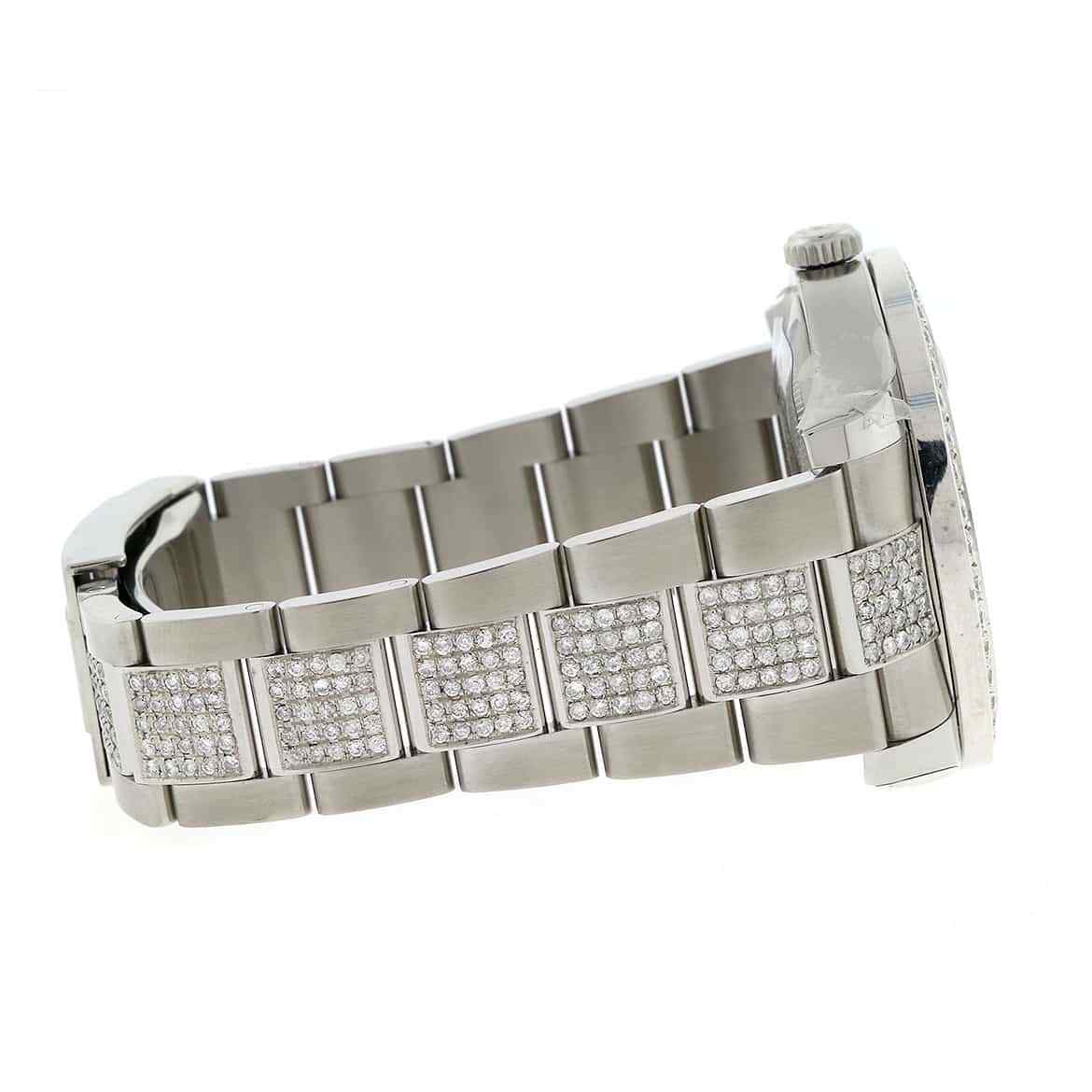 Rolex Datejust II 41mm 6.1CT Diamond Bezel/Bracelet/Factory Silver Dial Watch