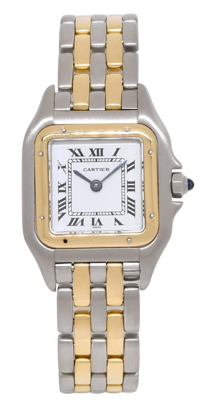 Cartier Panthere Small 2 Row 18k Yellow Gold/Steel Ladies 23mm Watch