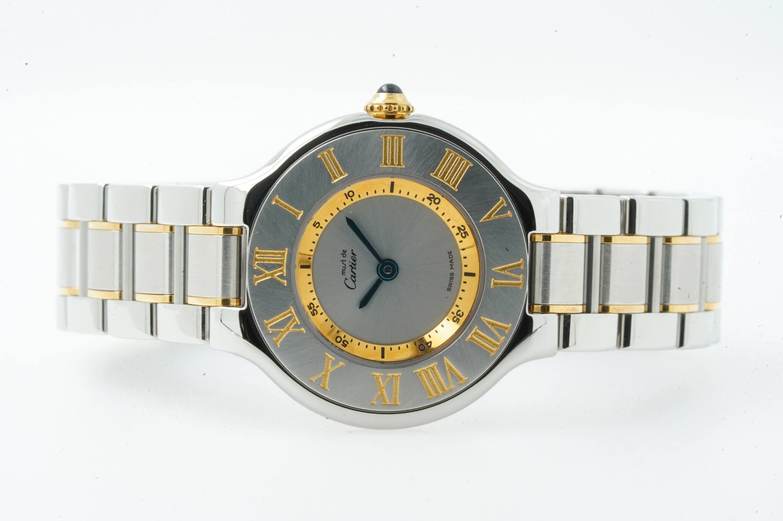 Cartier Must 21 Vantian W10073R6 1340 Silver Dial Steel and Gold 28mm Quartz …