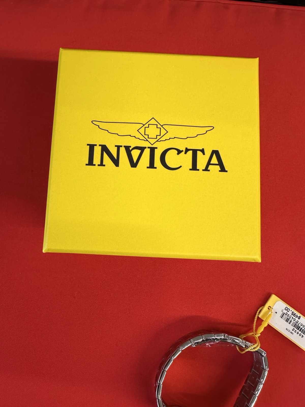 Invicta Watch, Stainless Case And Bracelet, Sand Colored Dial, Quartz, New