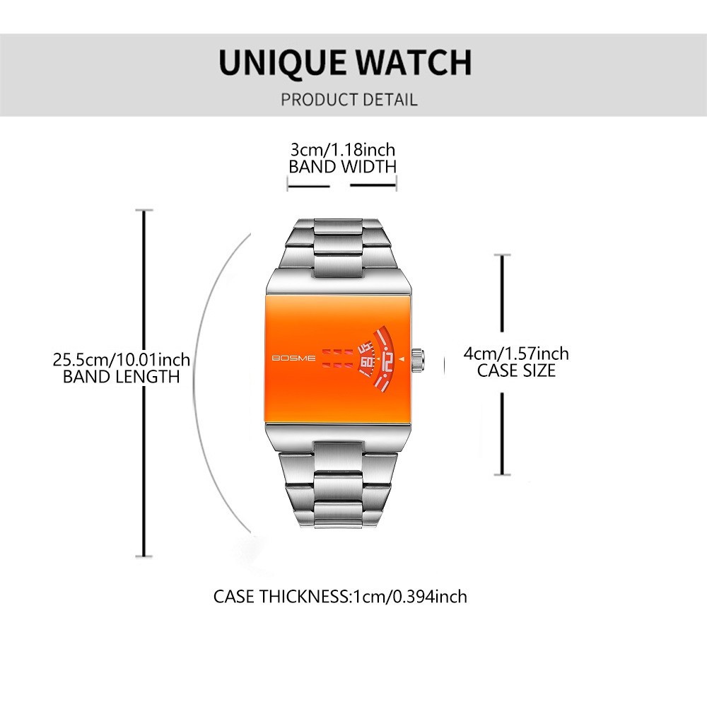 2026 New Luxury Mens Square Unique Design Watch alloy Classic Fashion Gifts