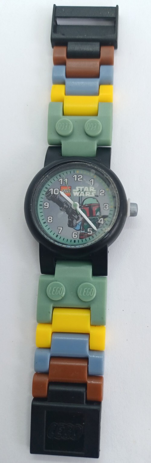 Lego Star Wars Boba Fett Watch Black Case Multicolor Plastic Band Easy Read New