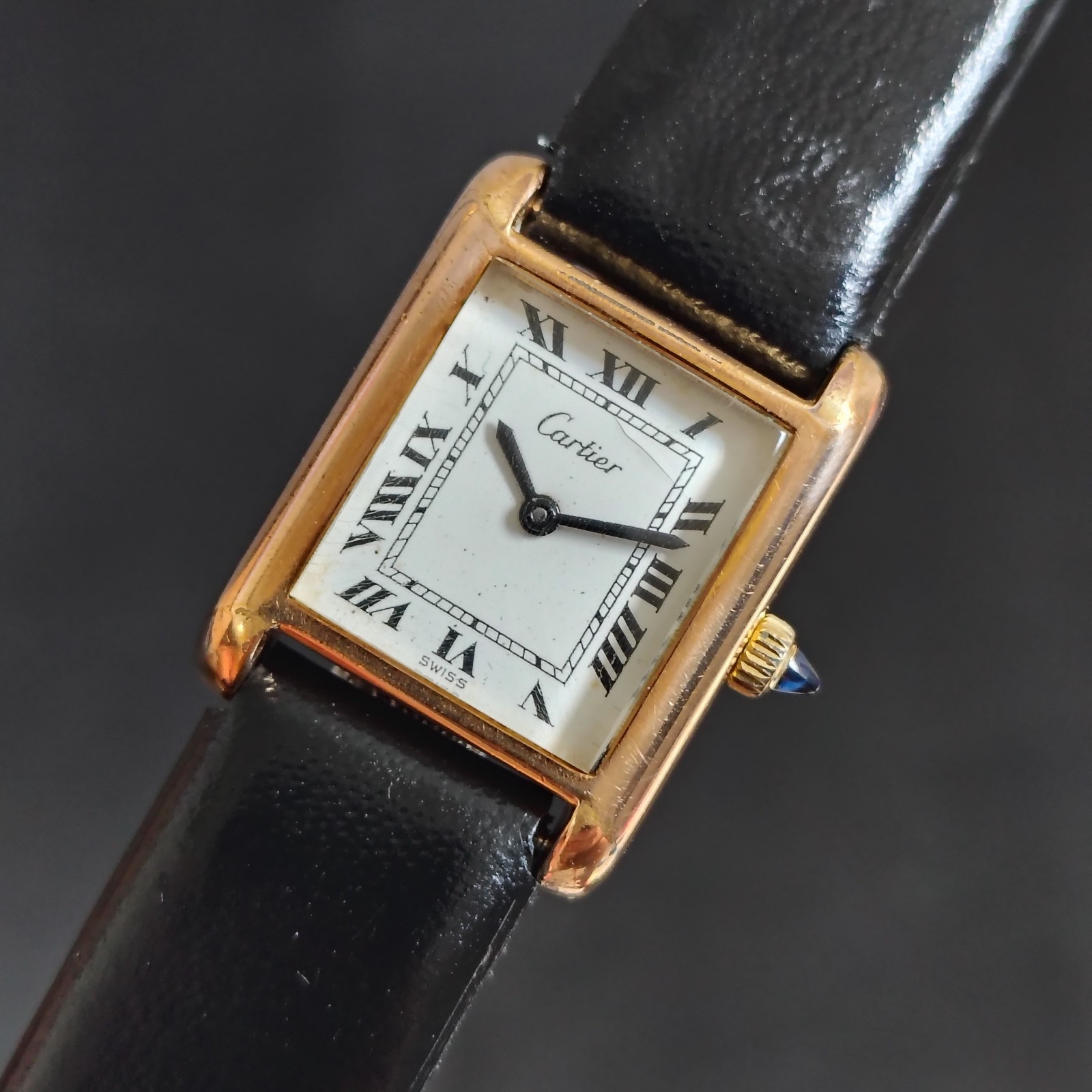 Vintage Cartier Tank Pre-must 18k Electroplated 1970s 21x28mm 551.2106