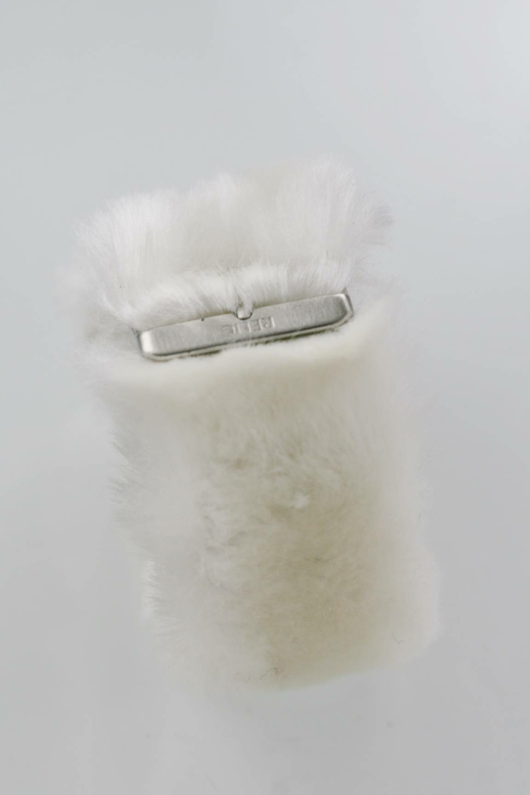 Paris Sport Club Watch Womens Stainless Gold White Faux Fur Black Abalone Quartz
