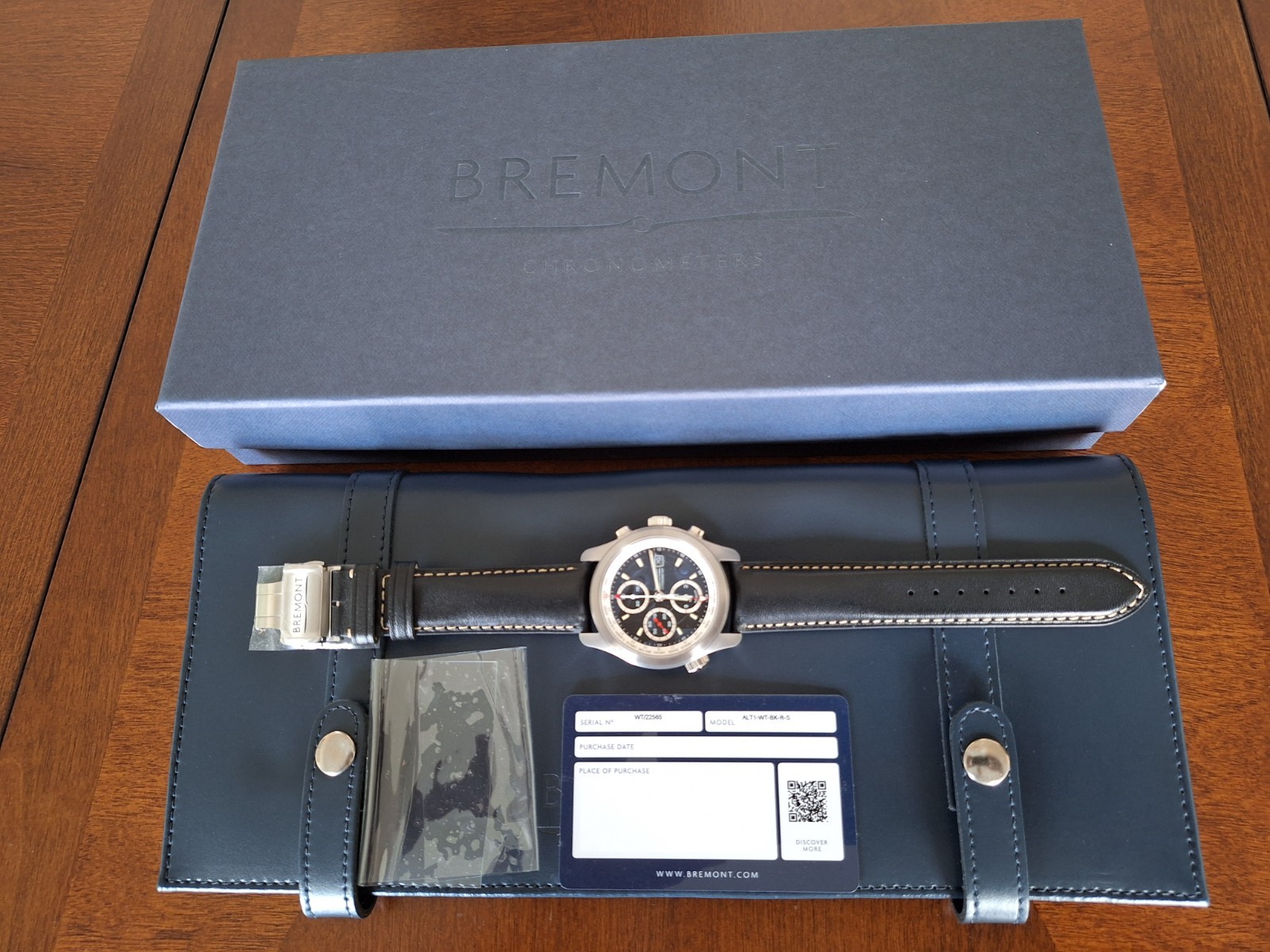 Bremont ALT1 World-Time Black Dial Chronograph Watch ALT1-WT-BK-R-S