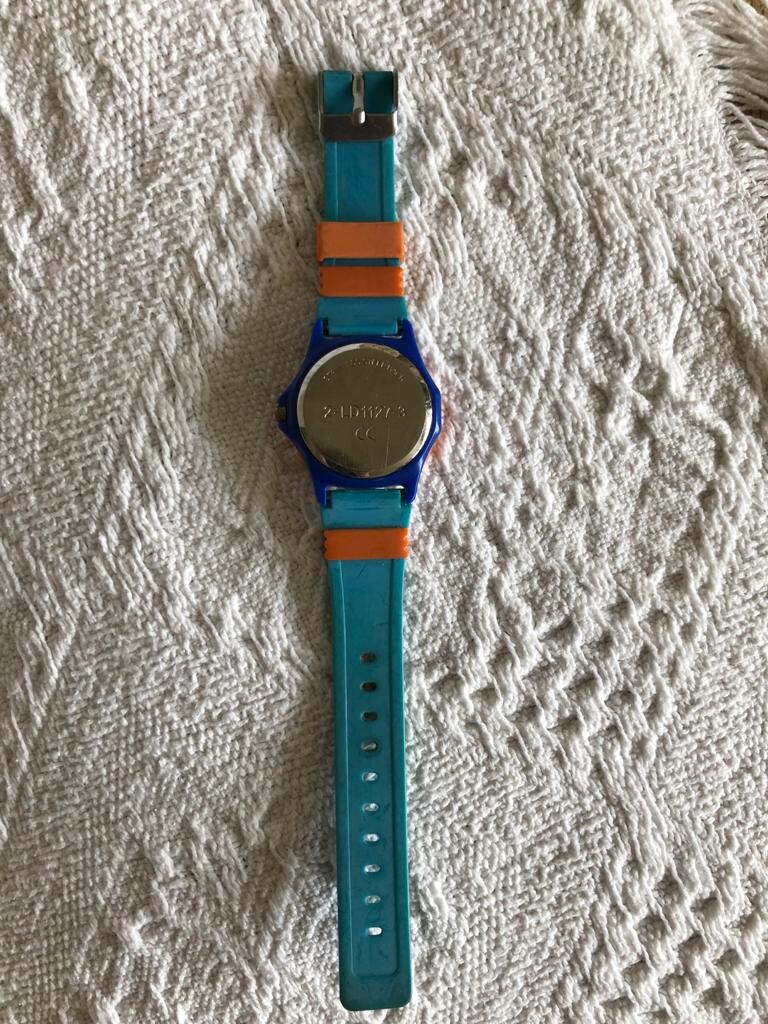Scene Boys Time Teacher Numerical Blue Silicone Strap Watch