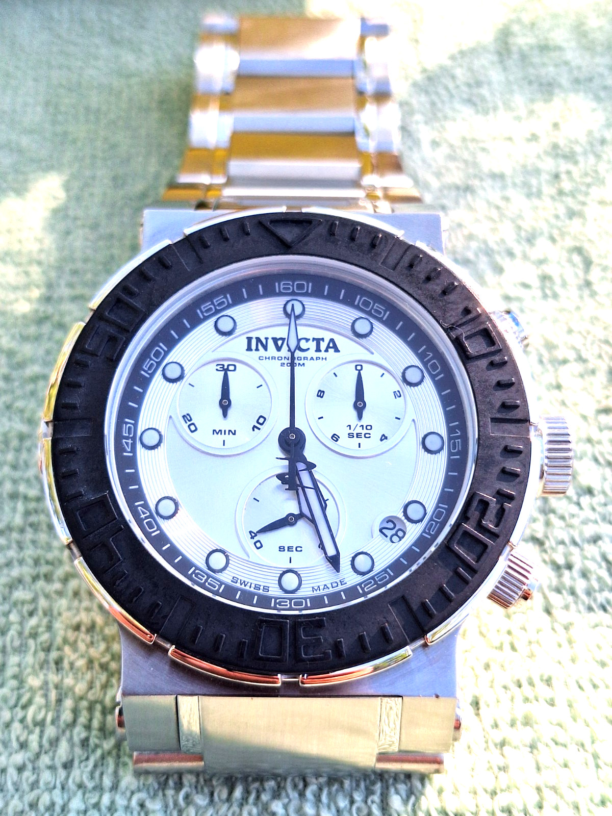 Invicta Ocean Reef Swiss Made Silver Dial Stainless Steel Model 1463 Mens Watch