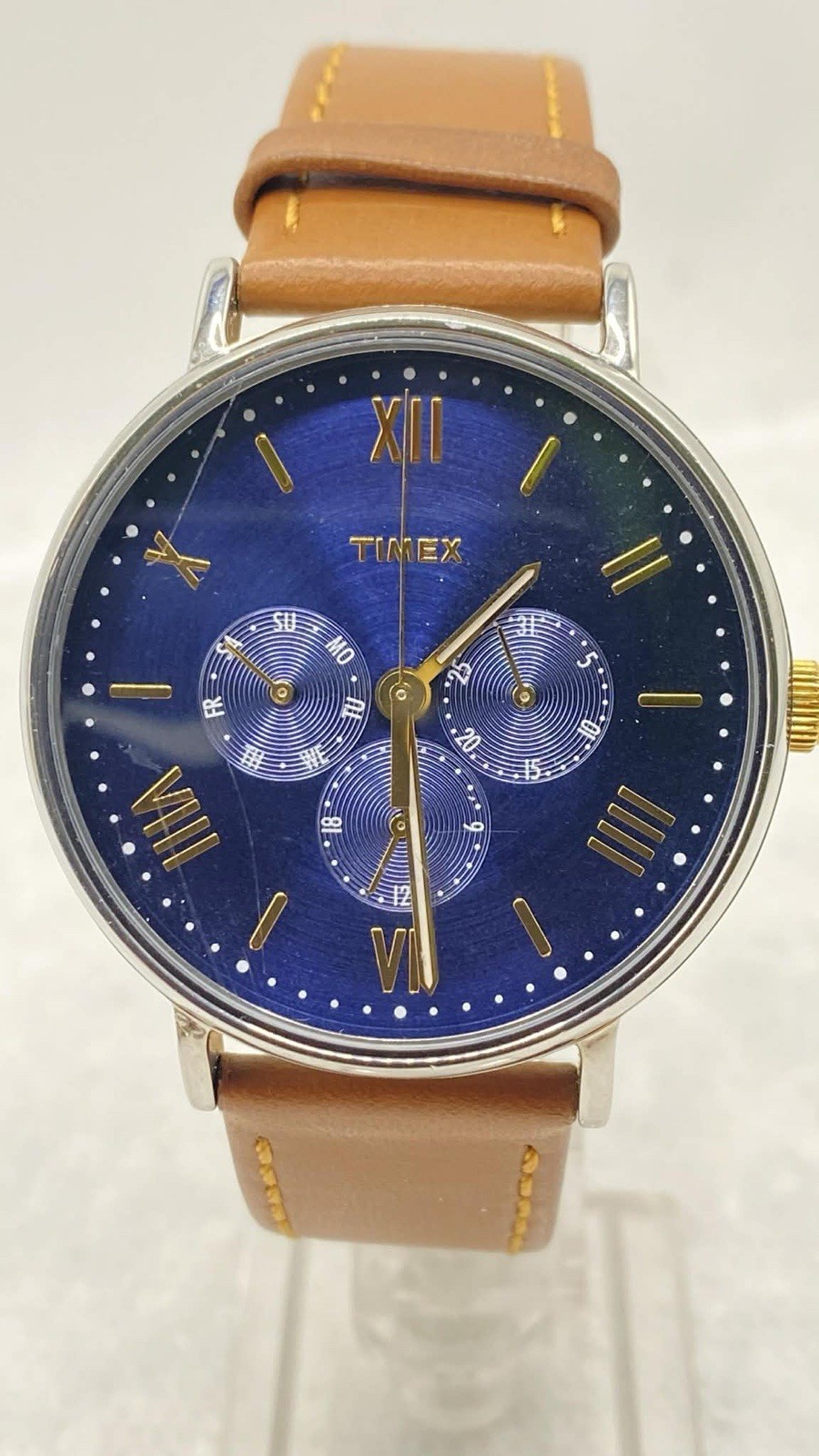 Timex TW2R29100 Men’s Southview 41 Chronograph Light Brown Leather Band Watch