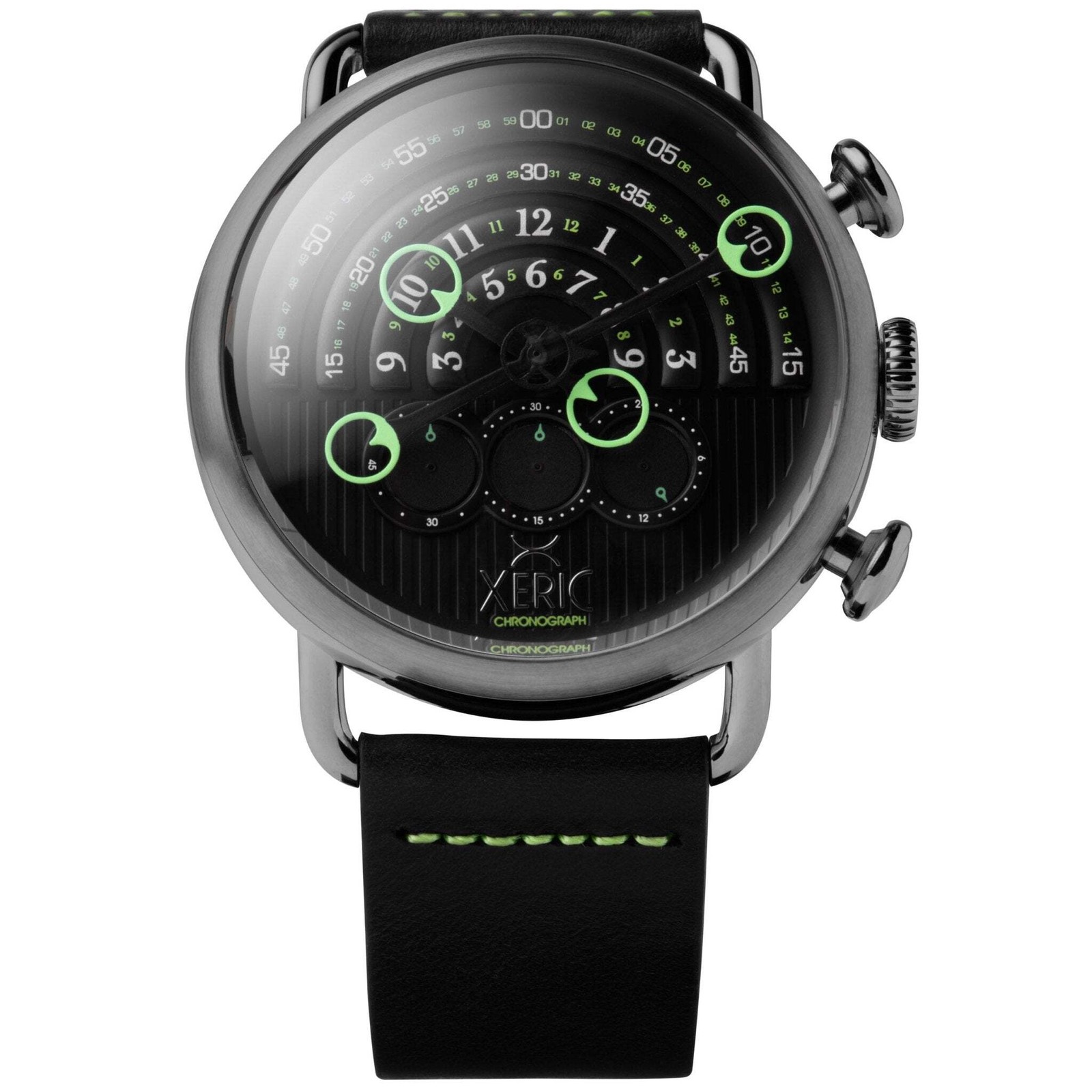 Xeric Halograph Chrono Sapphire Gunmetal Lime Watch – Brand New