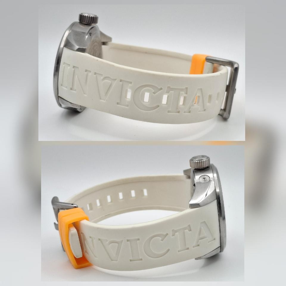 Invicta 11758 I Force White Gray & Orange Men’s 42mm Swiss Quartz Day Date Watch
