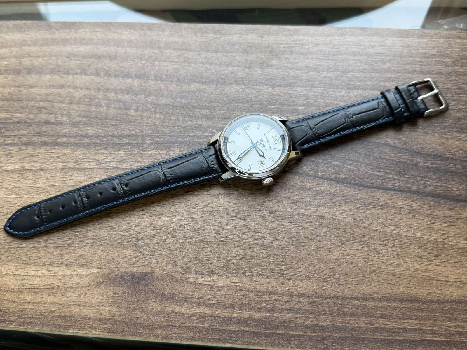 Watch Aviator Mechanical Vintage Soviet USSR Pilot Military Day Calendar Wrist