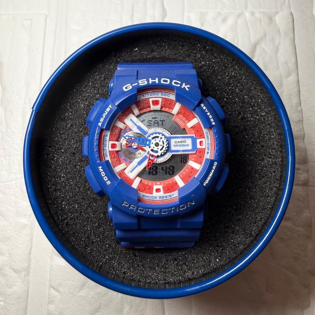Casio G-Shock Marvel Captain America GA-110 Watch Blue Red White From Japan