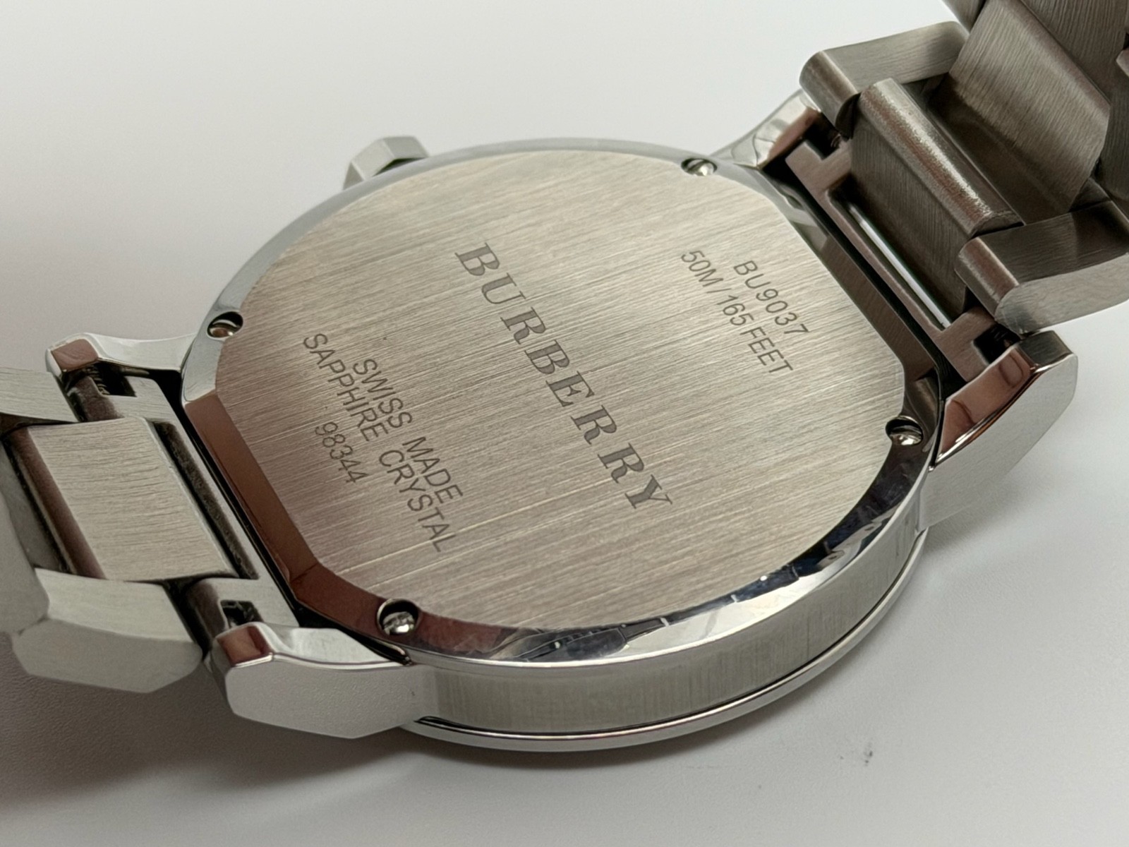 BURBERRY BU9037 Heritage Nova Check Swiss Silver 38mm Unisex Watch
