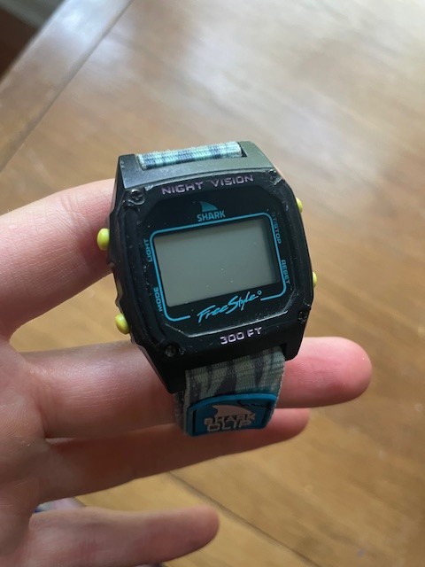 Shark Freestyle Shark Clip Night Vision Watch (Needs Battery) Classic Black