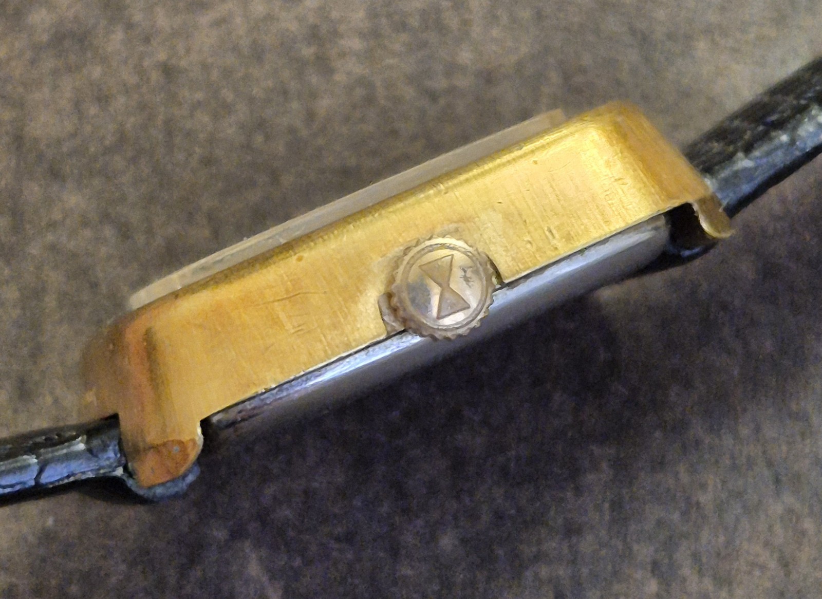 Vintage Rare Favre Leuba Happy Gold Plaque Watch 30 mm Working