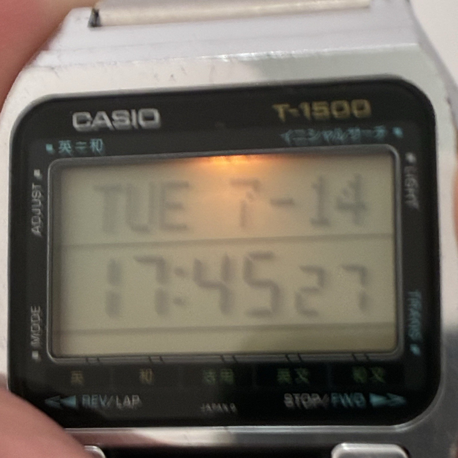 Vintage Casio T-1500 Dict Watch Module 117 Dictionary 1980s Rare Japan #2466