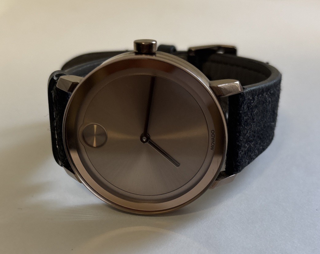 Movado Bold Bronze Ion-Plated Stainless Steel Fabric Leather Men’s Watch