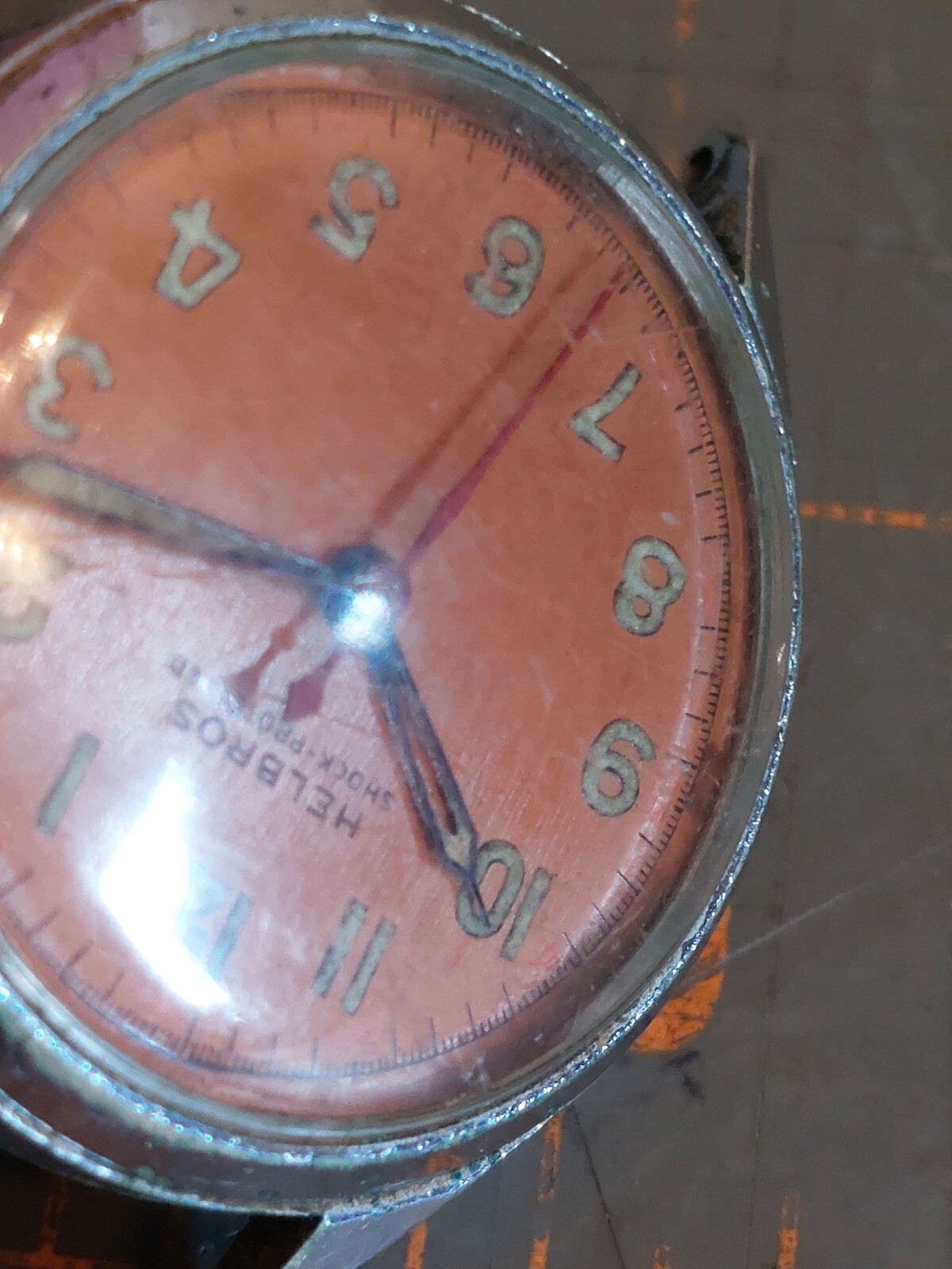 Vintage Helbros Military Watch Shock Protected Waterproof Warranted Semi Works