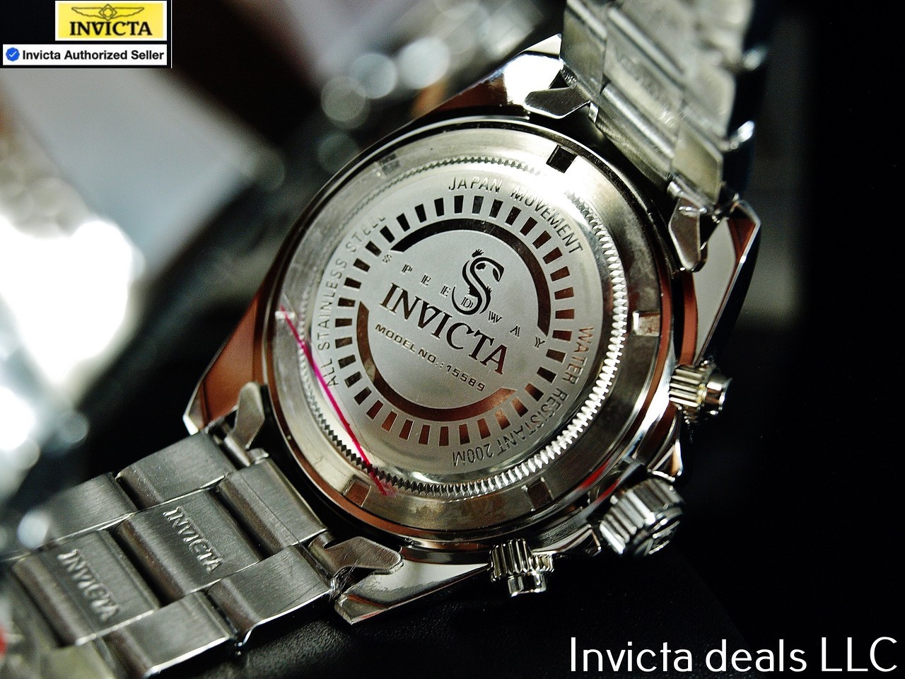 Rare Invicta Men’s 40mm SPEEDWAY DRAGSTER Chronograph TURQUOISE DIAL 200m Watch