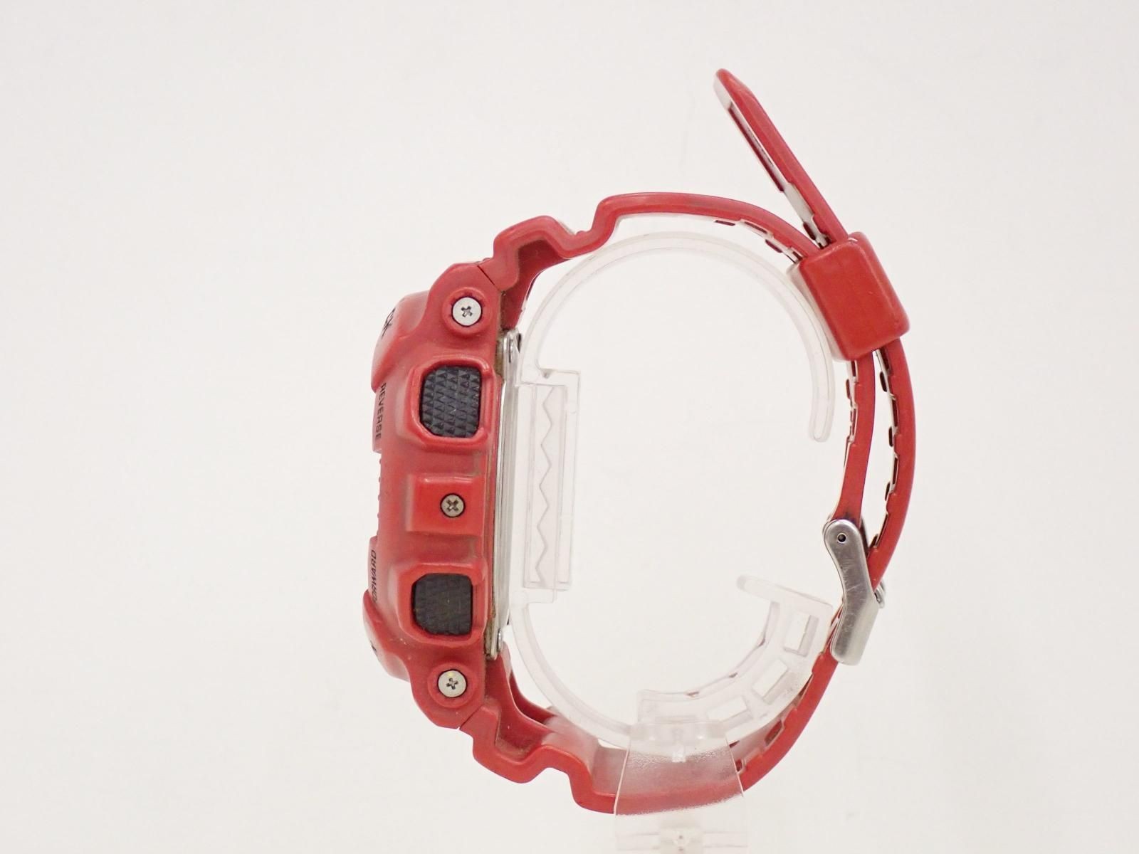CASIO G-SHOCK GA-110FC-1AJF Digital Analog Combo Watch Red Yellow Used Japan