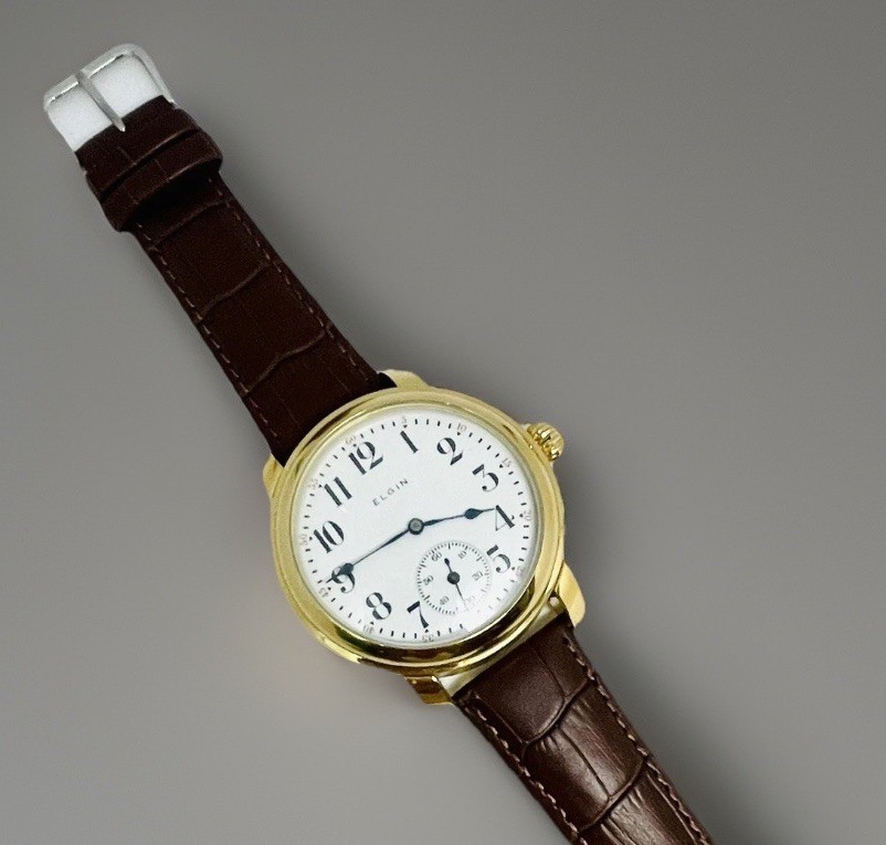 RARE 1912 Elgin 16S 21J Father Time Grade 373, Pocket /Wristwatch Conversion!