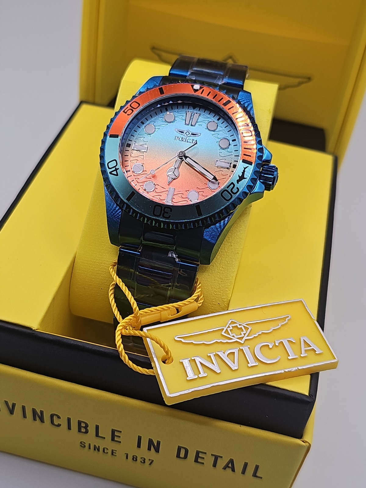 Retail $399.99 Invicta Pro Diver Kromatyk Men’s Watch – 43mm, ORANGE &BLUE 50973