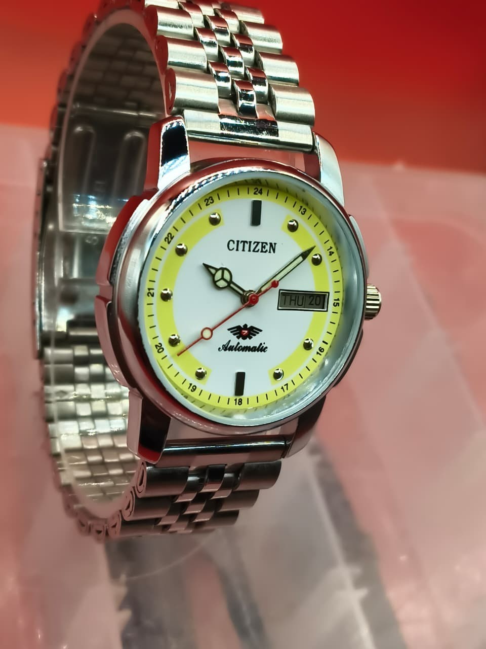 Automatic 8200 21Jewels Restored Dial White DayDate Mens Japan Watch Vintage 68