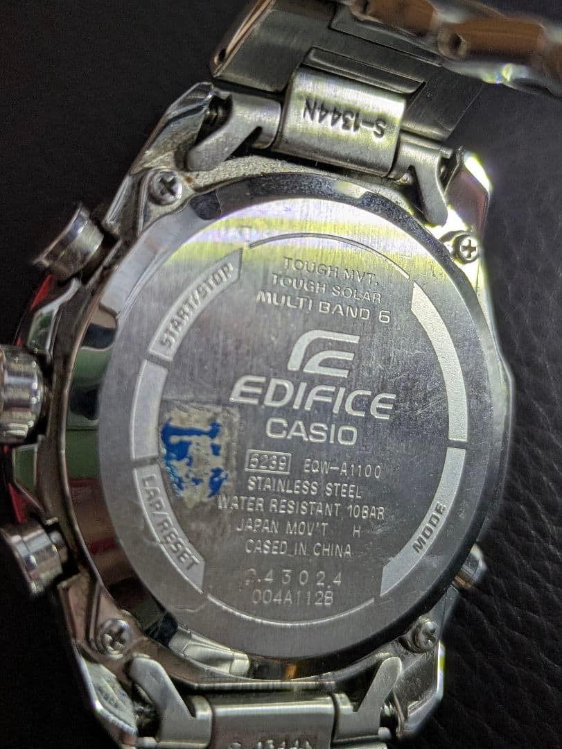 Casio Edifice EQW-A1100 Radio Solar Chronograph Mens Watch Black Date Japan