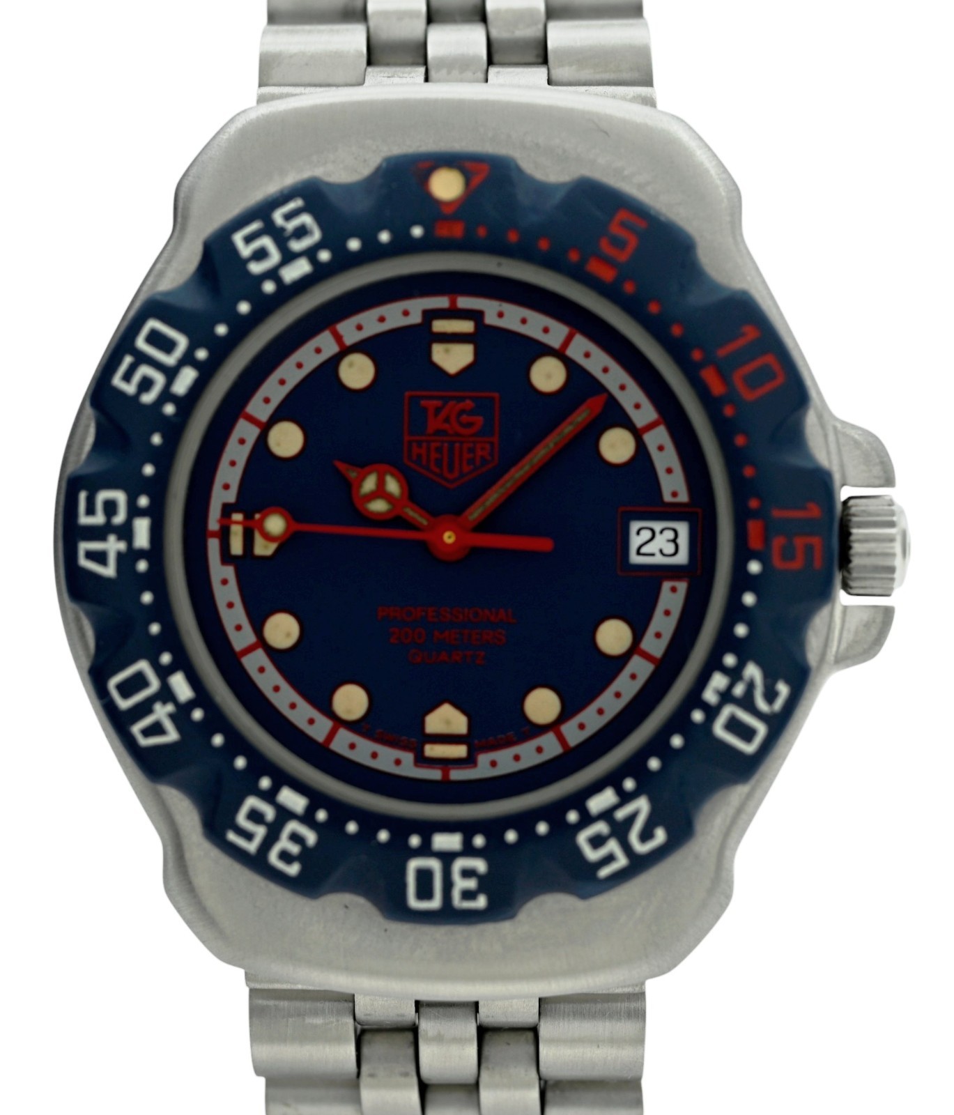 Tag Heuer 35mm Men’s Formula 1 Blue/ Red F1 Stainless Watch 494/3! Ref: WA1210!