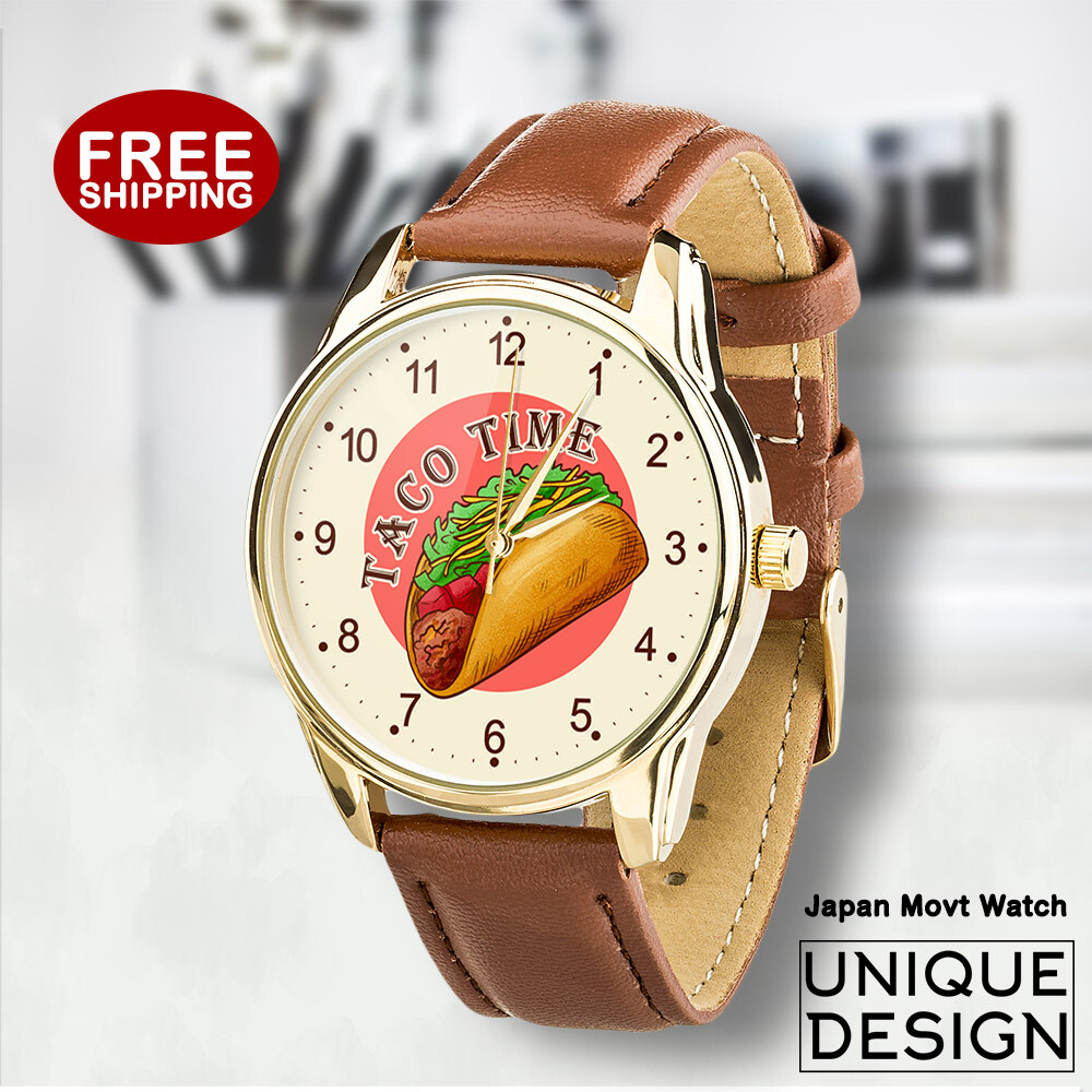 Taco Time Watch | Funny Gift for Food Lover | Taco Lover Watch for Men & Women