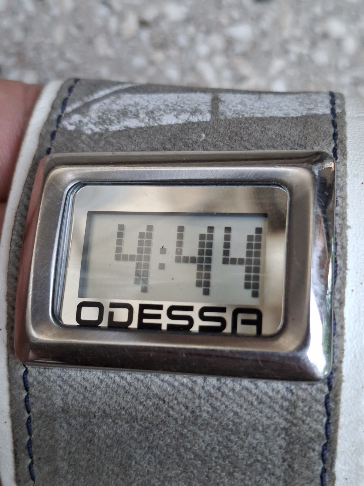 Odessa Digital Leather Cuff ladies watch