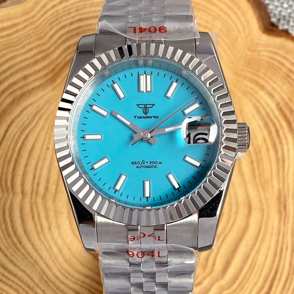 Tandorio 36mm/39mm Fluted Bezel Japan NH35A Sapphire Glass Auto Men Watch Date