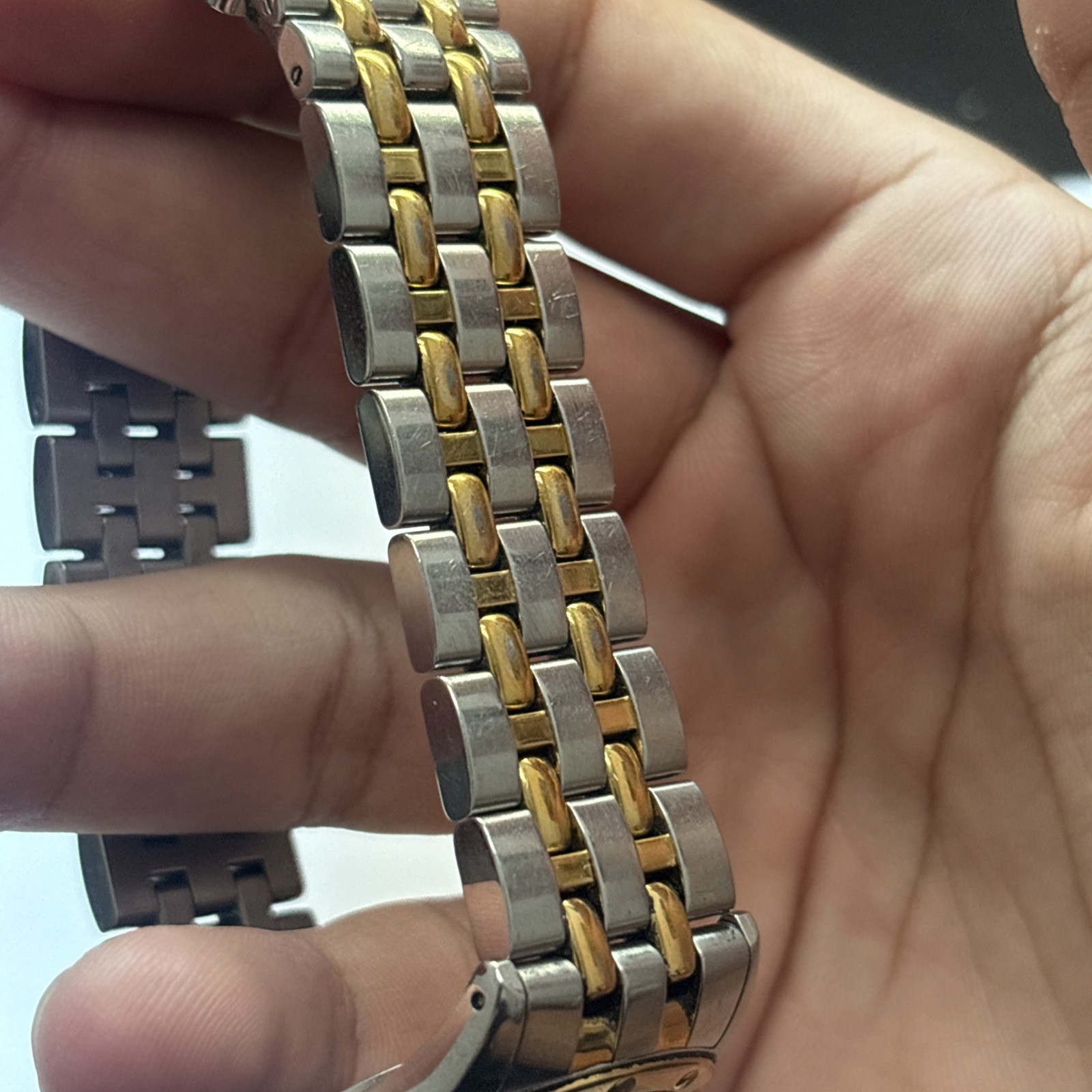 Raymond Weil Watch Two Tone Gold Plated Stainless Steel Fits Wrist Size 7”