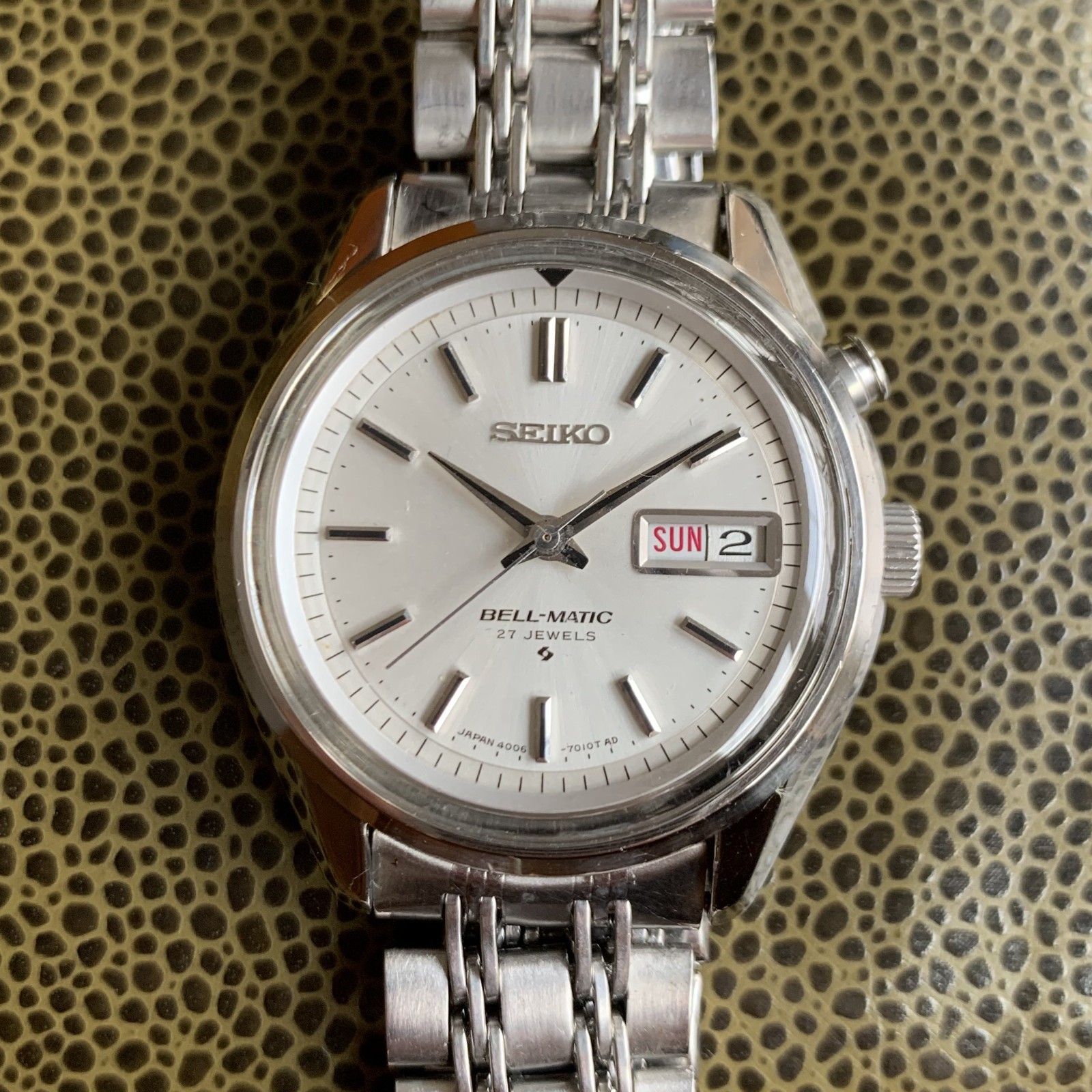1970 Seiko Bell-Matic 4006-7011 27 Jewels JDM Automatic Steel Wristwatch