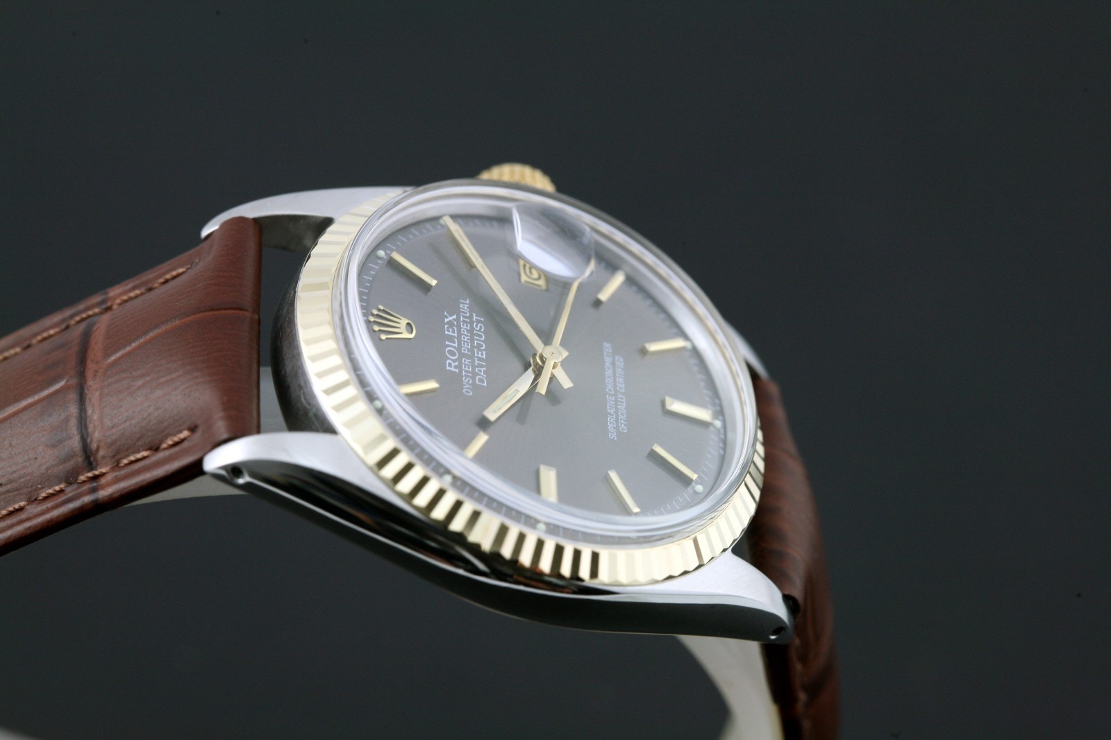 VINTAGE ROLEX 1601 DATEJUST AUTOMATIC CAL 1570 26 JEWELS MEN`S DATE WATCH 5